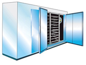 搁架送风速冻隧道
